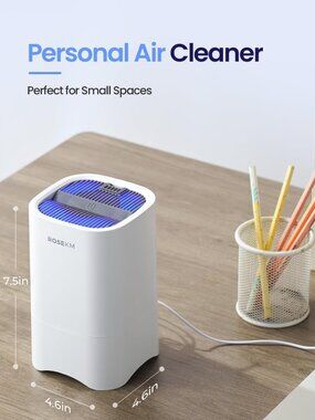 RoseKM AP002R H-13 True HEPA Air Filter Small Air Purifier Oil Diffuser-NEW